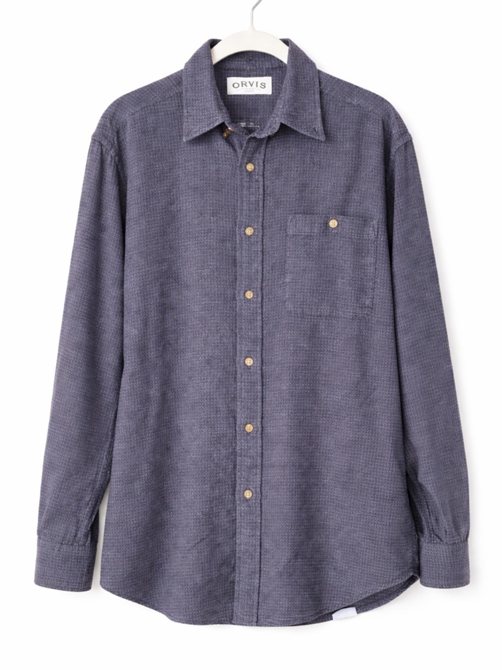Orvis Men's Charcoal Button Down Shirt- Large